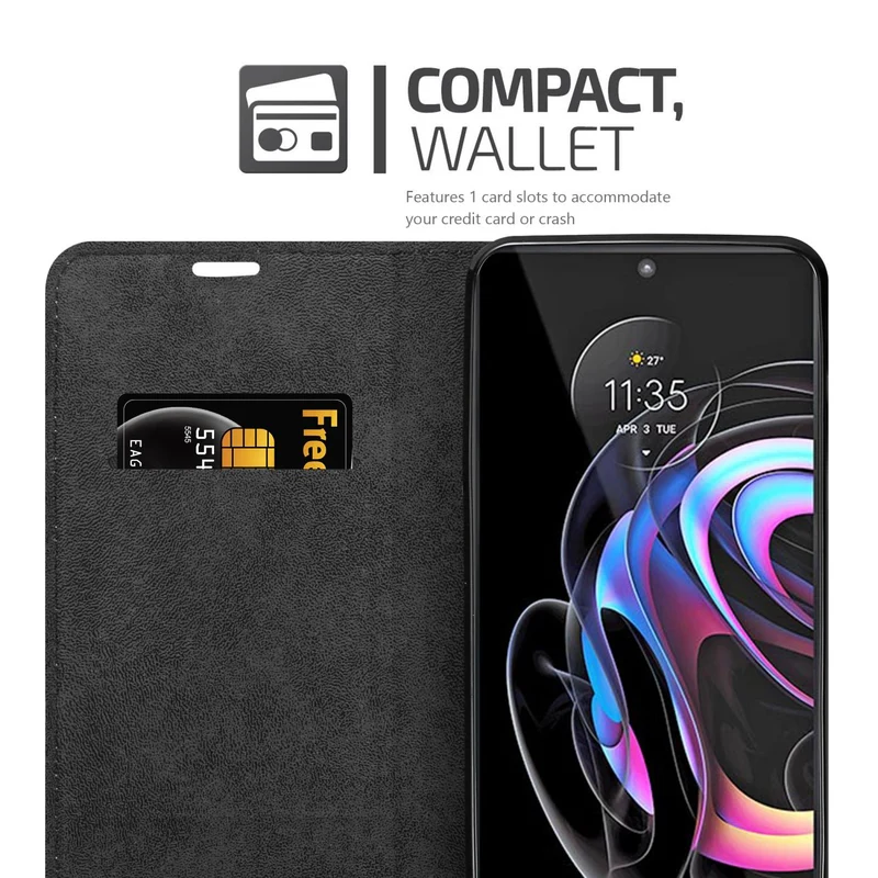 Cadorabo Hülle kompatibel mit Motorola EDGE 20 PRO / EDGE S PRO Schutzhülle mit Magnetverschluss, Standfunktion und Kartenfach