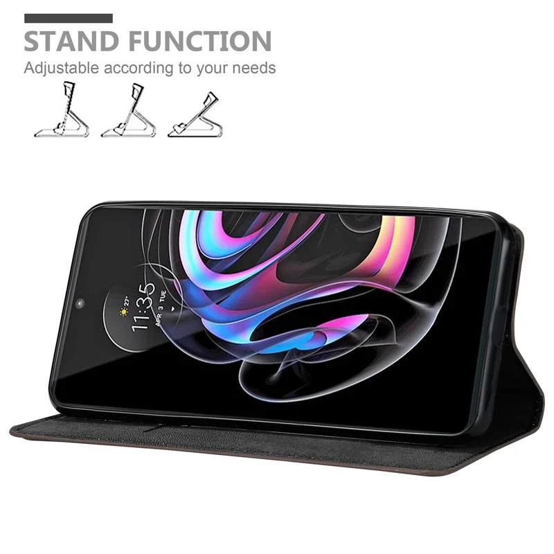Cadorabo Hülle kompatibel mit Motorola EDGE 20 PRO / EDGE S PRO Schutzhülle mit Magnetverschluss, Standfunktion und Kartenfach