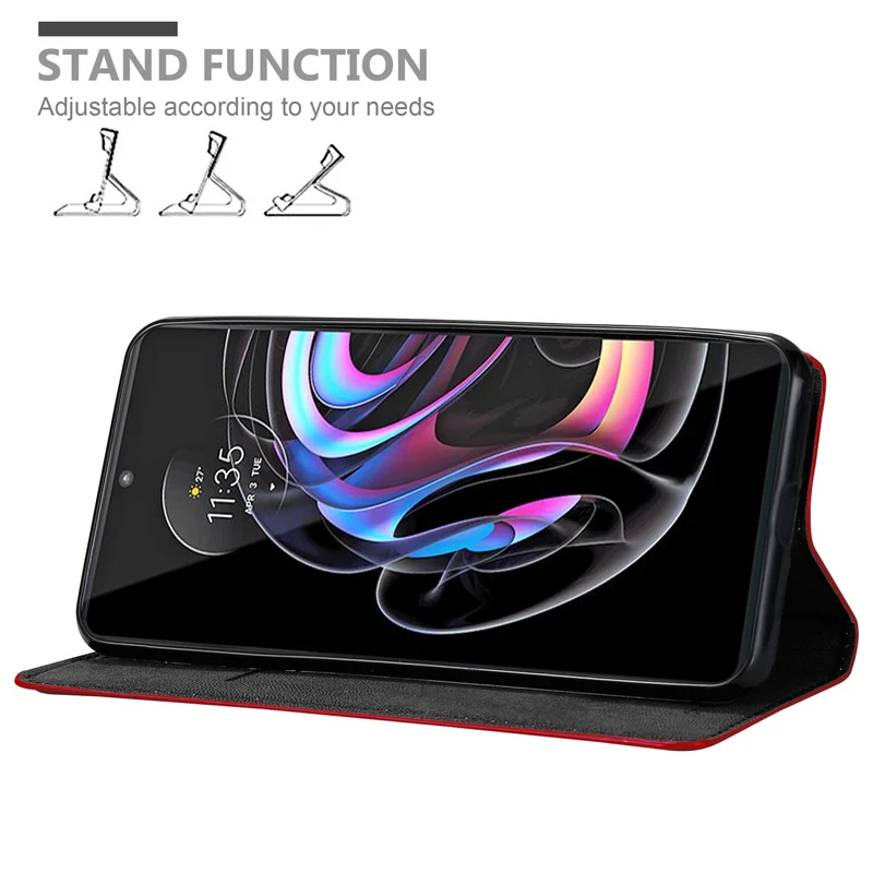 Cadorabo Hülle kompatibel mit Motorola EDGE 20 PRO / EDGE S PRO Schutzhülle mit Magnetverschluss, Standfunktion und Kartenfach