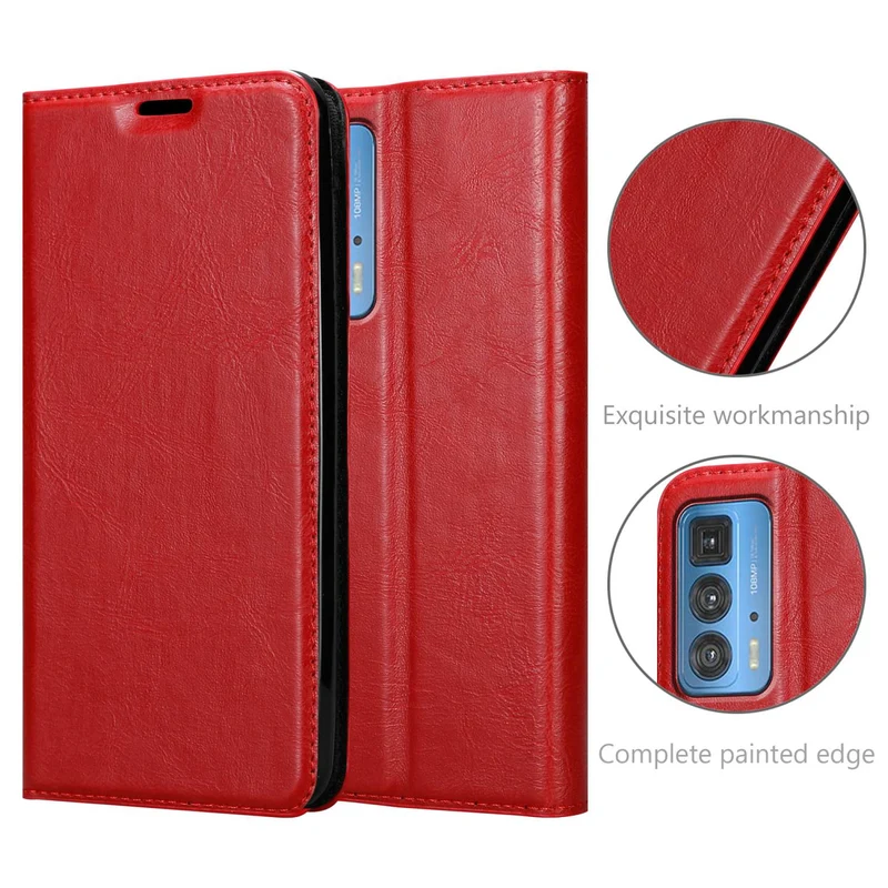 Cadorabo Hülle kompatibel mit Motorola EDGE 20 PRO / EDGE S PRO Schutzhülle mit Magnetverschluss, Standfunktion und Kartenfach