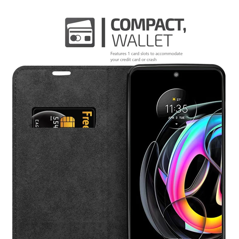 Cadorabo Hülle kompatibel mit Motorola EDGE 20 LITE / FUSION Schutzhülle mit Magnetverschluss, Standfunktion und Kartenfach