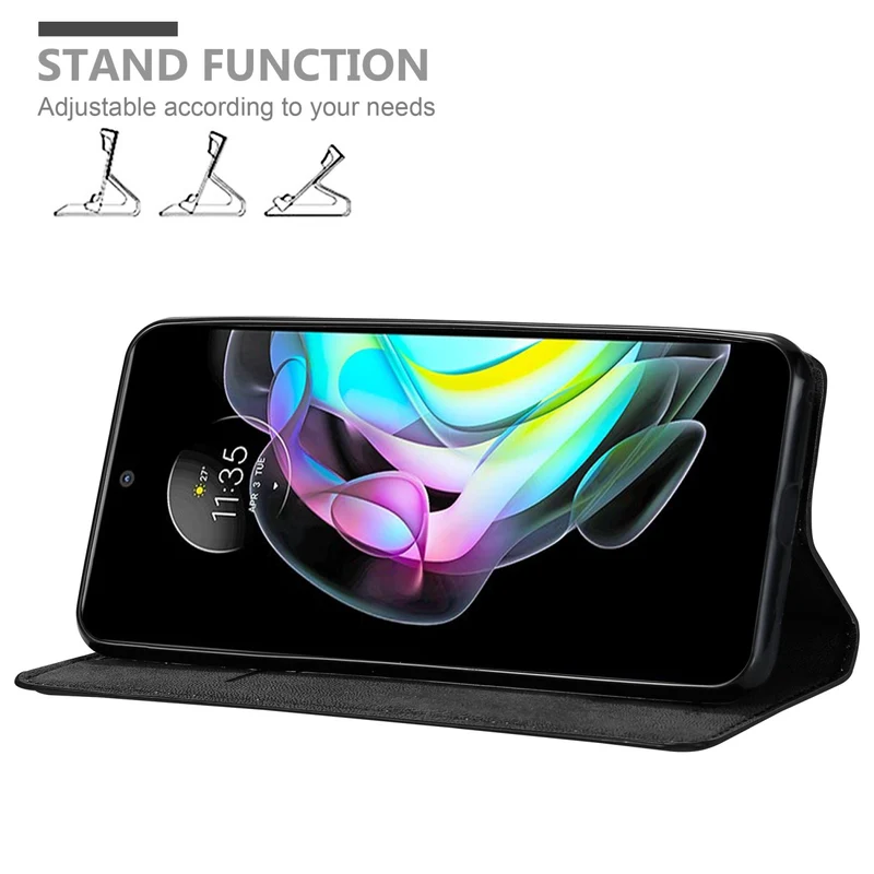 Cadorabo Hülle kompatibel mit Motorola EDGE 20 Schutzhülle mit Magnetverschluss, Standfunktion und Kartenfach
