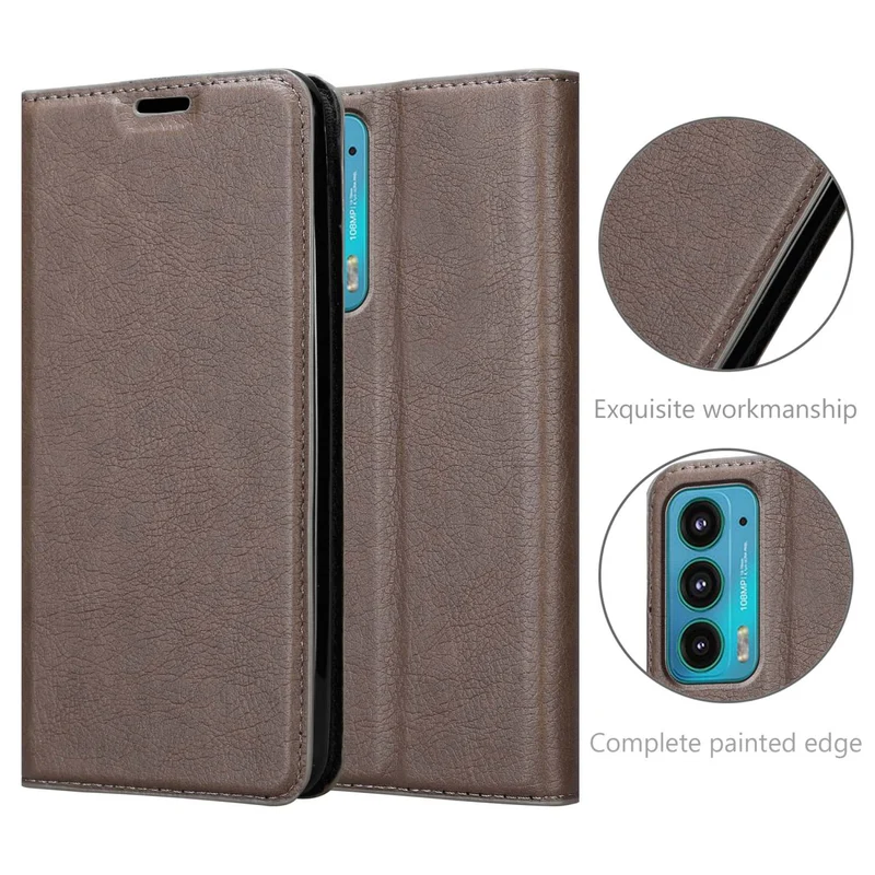 Cadorabo Hülle kompatibel mit Motorola EDGE 20 Schutzhülle mit Magnetverschluss, Standfunktion und Kartenfach