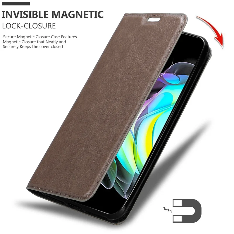 Cadorabo Hülle kompatibel mit Motorola EDGE 20 Schutzhülle mit Magnetverschluss, Standfunktion und Kartenfach
