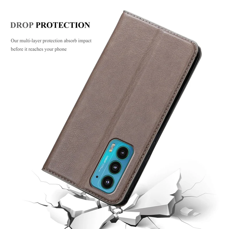 Cadorabo Hülle kompatibel mit Motorola EDGE 20 Schutzhülle mit Magnetverschluss, Standfunktion und Kartenfach