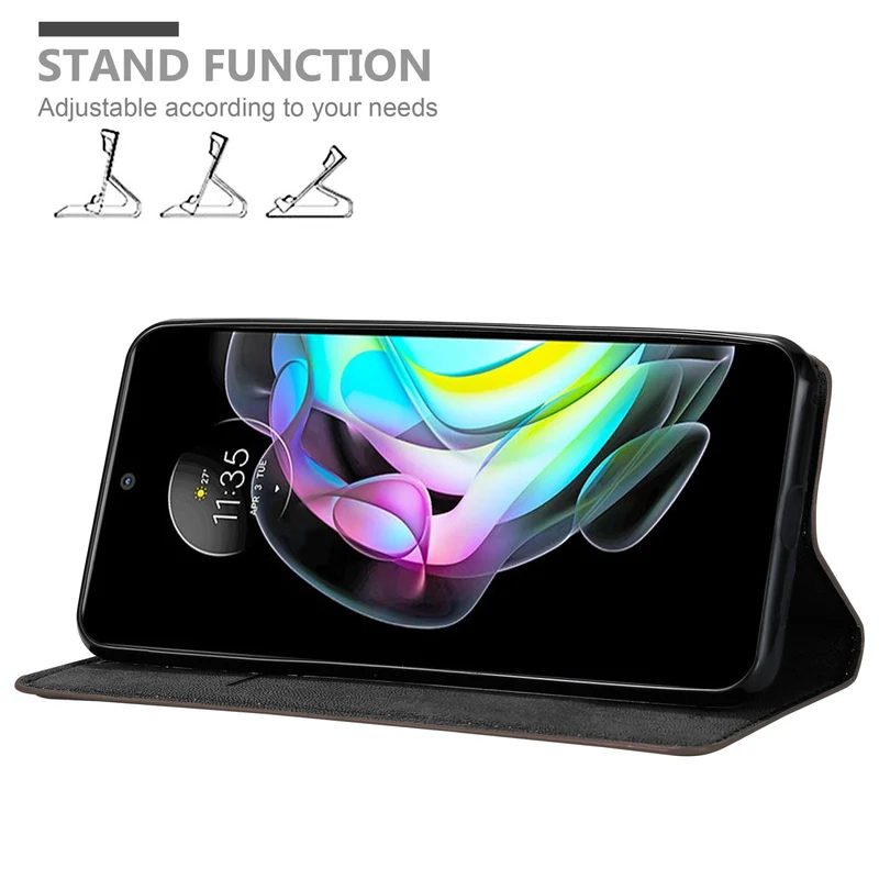 Cadorabo Hülle kompatibel mit Motorola EDGE 20 Schutzhülle mit Magnetverschluss, Standfunktion und Kartenfach