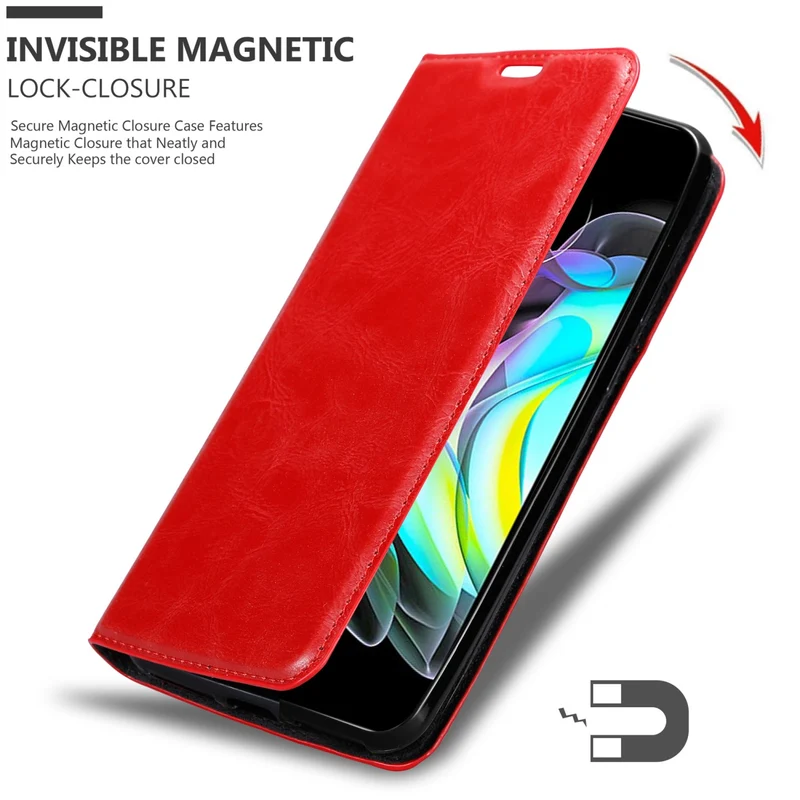 Cadorabo Hülle kompatibel mit Motorola EDGE 20 Schutzhülle mit Magnetverschluss, Standfunktion und Kartenfach