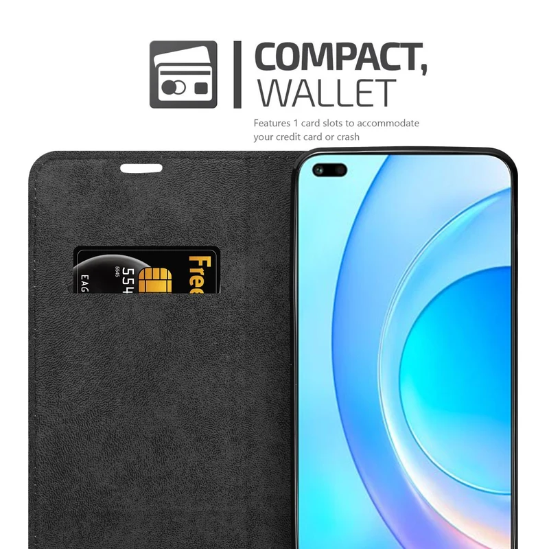 Cadorabo Hülle kompatibel mit Honor 50 LITE Schutzhülle mit Magnetverschluss, Standfunktion und Kartenfach