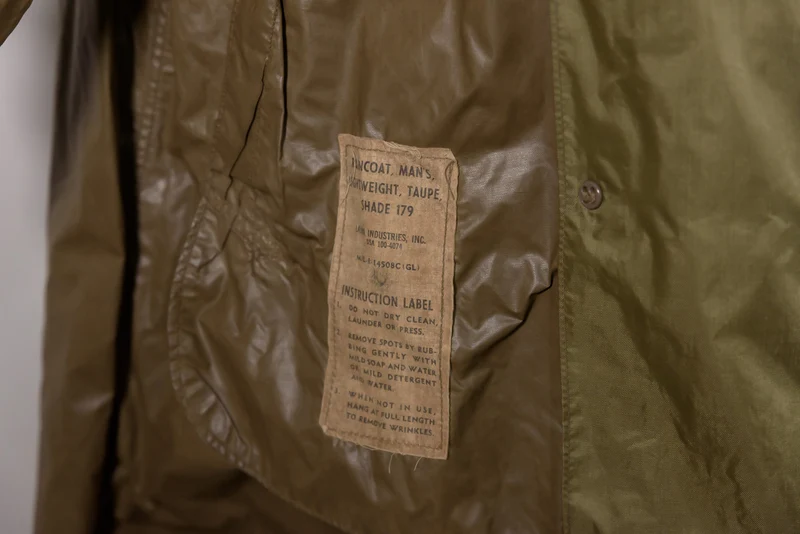 US-Armee – Vietnam – Regenmantel für Herren, leicht, taupe, Farbton 179