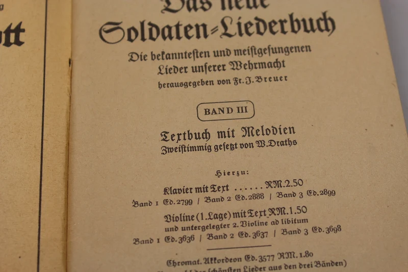 „Das neue Soldaten Liederbuch“ Band 1,2 und 3