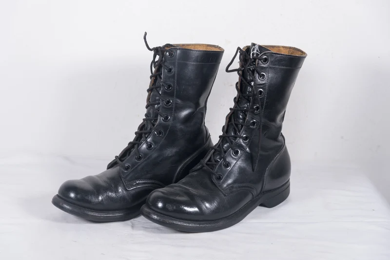 BILTRITE-Stiefel der US-Armee aus den 60er Jahren aus schwarzem Leder