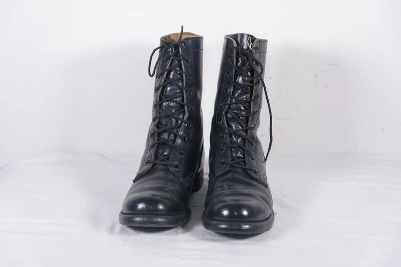 BILTRITE-Stiefel der US-Armee aus den 60er Jahren aus schwarzem Leder