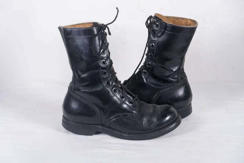 BILTRITE-Stiefel der US-Armee aus den 60er Jahren aus schwarzem Leder
