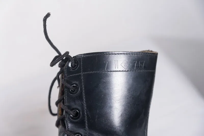 BILTRITE-Stiefel der US-Armee aus den 60er Jahren aus schwarzem Leder