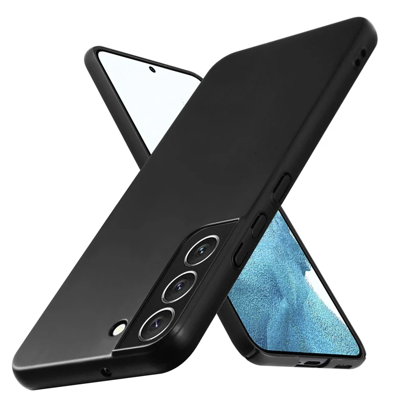 Cadorabo Hülle kompatibel mit Samsung Galaxy S22 Hard Case Schutzhülle in Metall Optik gegen Kratzer und Stöße
