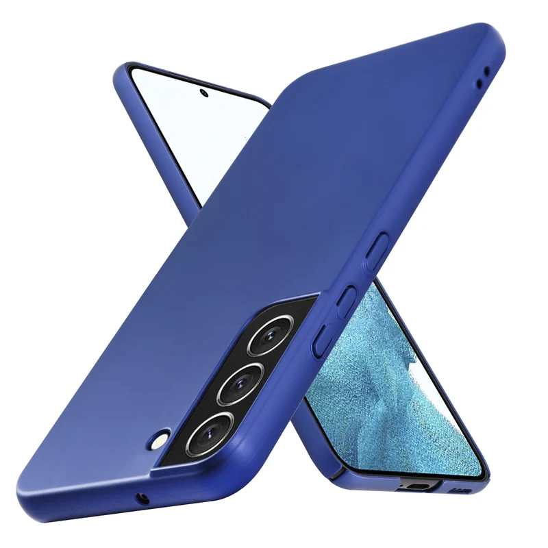 Cadorabo Hülle kompatibel mit Samsung Galaxy S22 Hard Case Schutzhülle in Metall Optik gegen Kratzer und Stöße