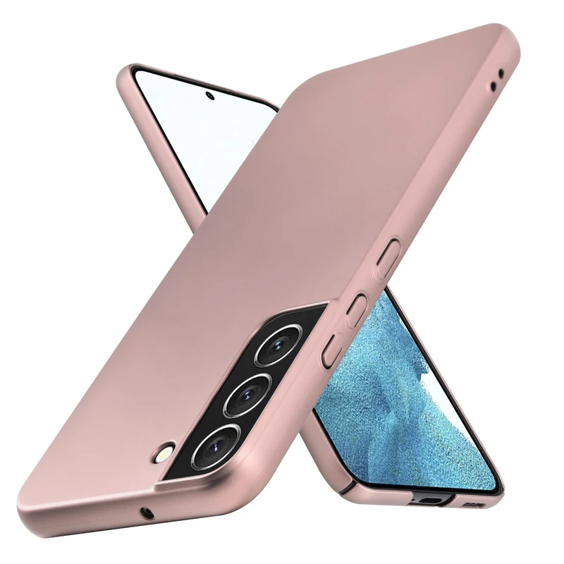 Cadorabo Hülle kompatibel mit Samsung Galaxy S22 Hard Case Schutzhülle in Metall Optik gegen Kratzer und Stöße