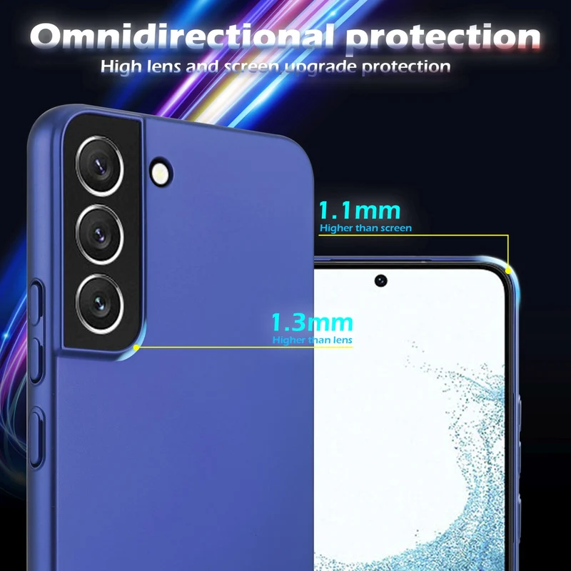 Cadorabo Hülle kompatibel mit Samsung Galaxy S22 Hard Case Schutzhülle in Metall Optik gegen Kratzer und Stöße