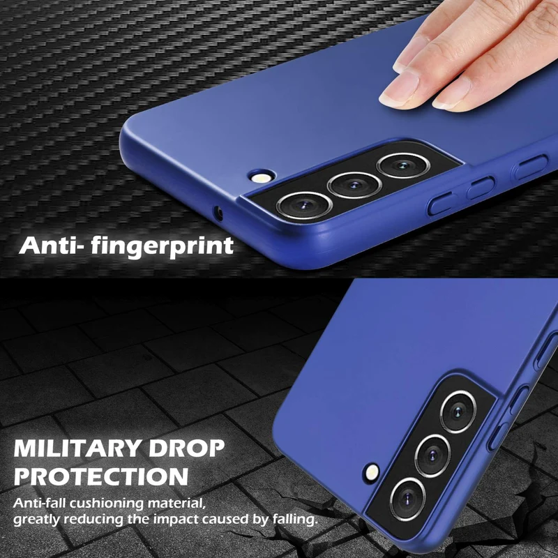 Cadorabo Hülle kompatibel mit Samsung Galaxy S22 Hard Case Schutzhülle in Metall Optik gegen Kratzer und Stöße