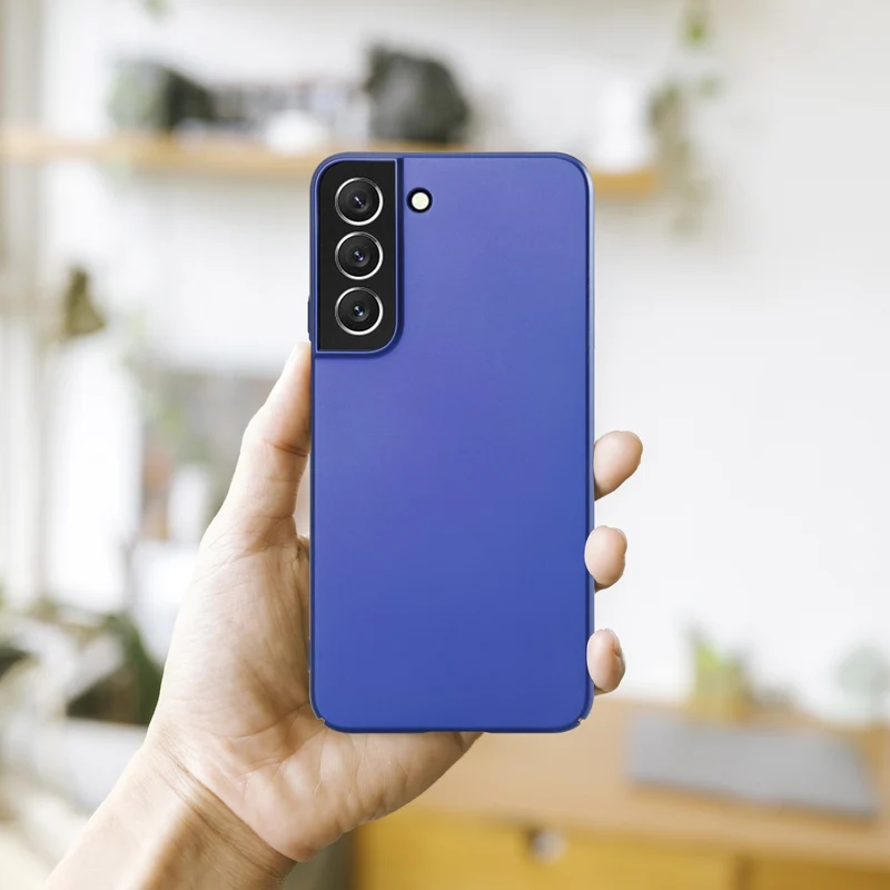 Cadorabo Hülle kompatibel mit Samsung Galaxy S22 Hard Case Schutzhülle in Metall Optik gegen Kratzer und Stöße