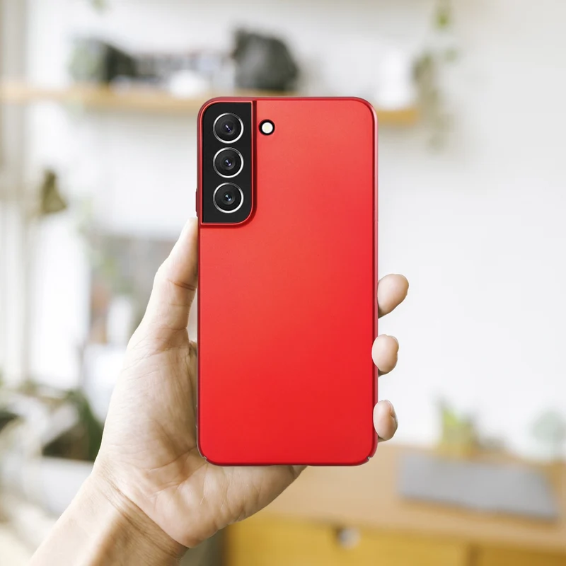 Cadorabo Hülle kompatibel mit Samsung Galaxy S22 Hard Case Schutzhülle in Metall Optik gegen Kratzer und Stöße