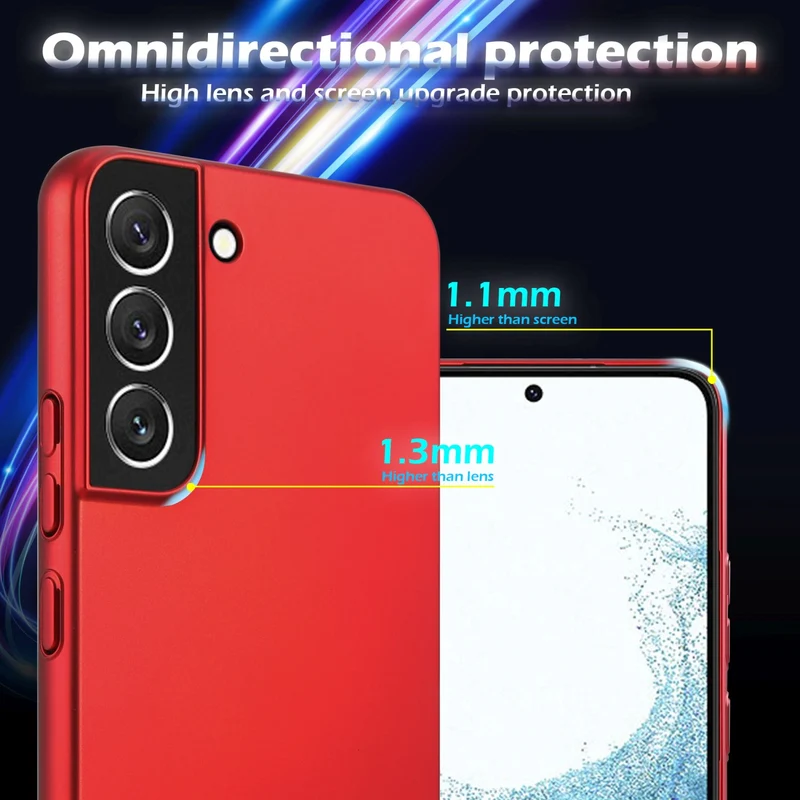 Cadorabo Hülle kompatibel mit Samsung Galaxy S22 Hard Case Schutzhülle in Metall Optik gegen Kratzer und Stöße