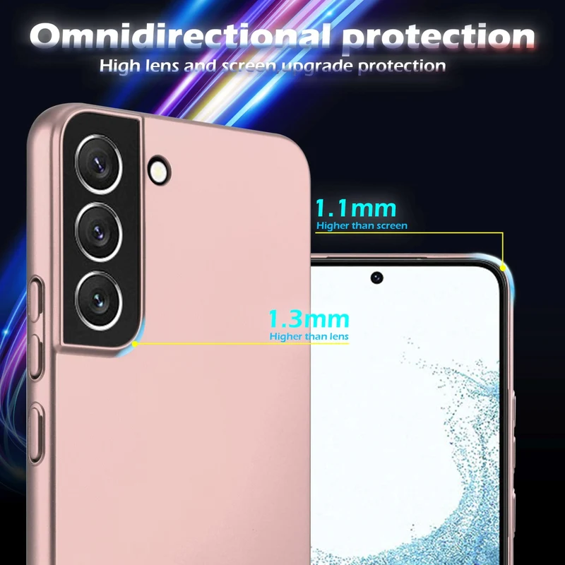 Cadorabo Hülle kompatibel mit Samsung Galaxy S22 Hard Case Schutzhülle in Metall Optik gegen Kratzer und Stöße