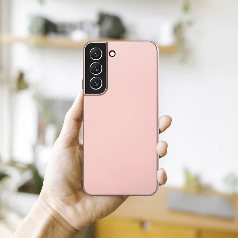 Cadorabo Hülle kompatibel mit Samsung Galaxy S22 Hard Case Schutzhülle in Metall Optik gegen Kratzer und Stöße