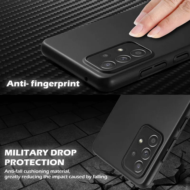 Cadorabo Hülle kompatibel mit Samsung Galaxy A52 (4G / 5G) / A52s Hard Case Schutzhülle in Metall Optik gegen Kratzer und Stöße