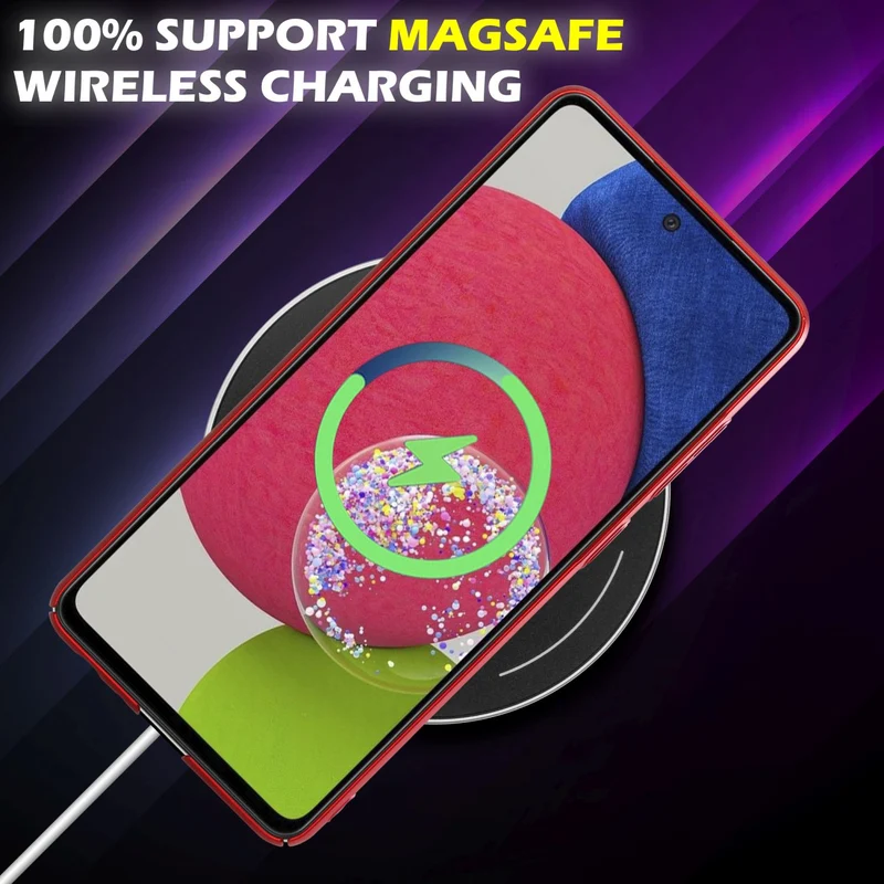 Cadorabo Hülle kompatibel mit Samsung Galaxy A52 (4G / 5G) / A52s Hard Case Schutzhülle in Metall Optik gegen Kratzer und Stöße