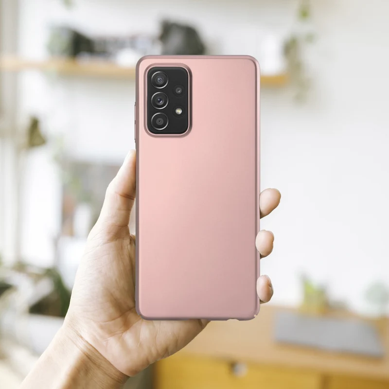 Cadorabo Hülle kompatibel mit Samsung Galaxy A52 (4G / 5G) / A52s Hard Case Schutzhülle in Metall Optik gegen Kratzer und Stöße