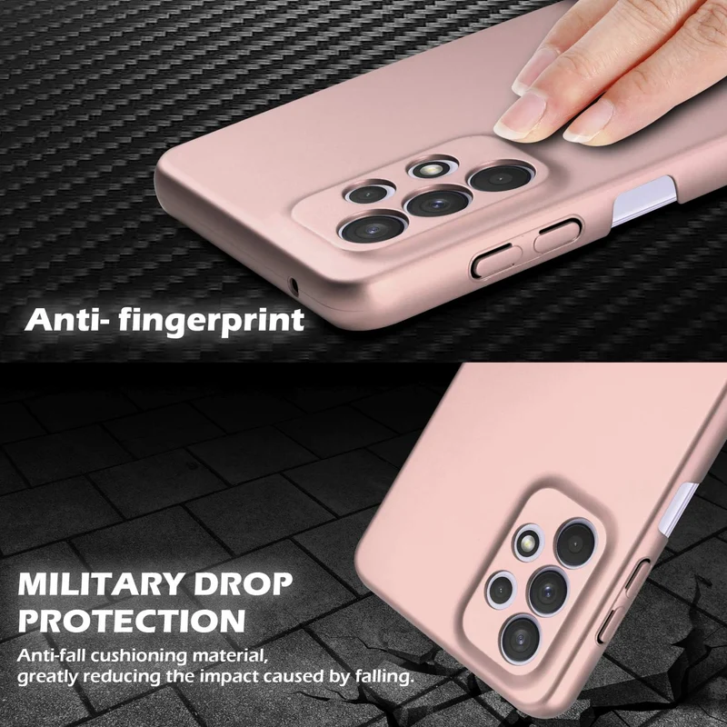 Cadorabo Hülle kompatibel mit Samsung Galaxy A33 5G Hard Case Schutzhülle in Metall Optik gegen Kratzer und Stöße