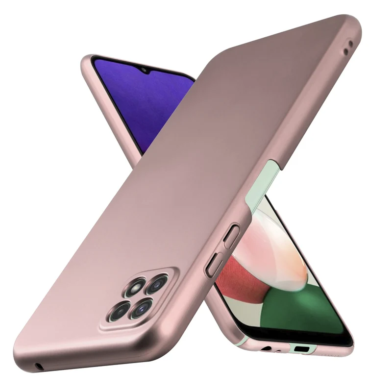 Cadorabo Hülle kompatibel mit Samsung Galaxy A22 5G Hard Case Schutzhülle in Metall Optik gegen Kratzer und Stöße