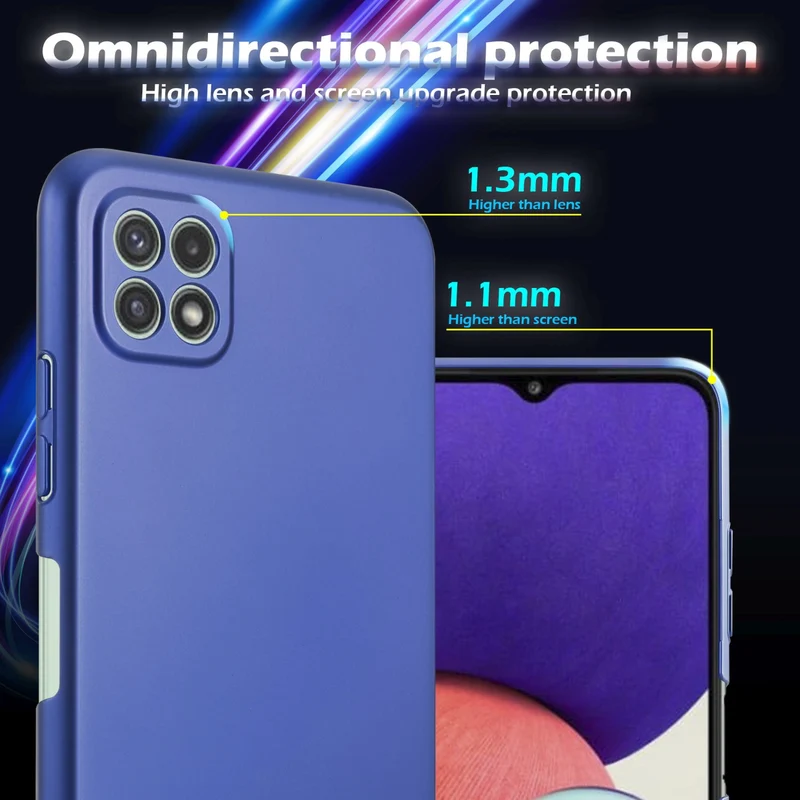 Cadorabo Hülle kompatibel mit Samsung Galaxy A22 5G Hard Case Schutzhülle in Metall Optik gegen Kratzer und Stöße