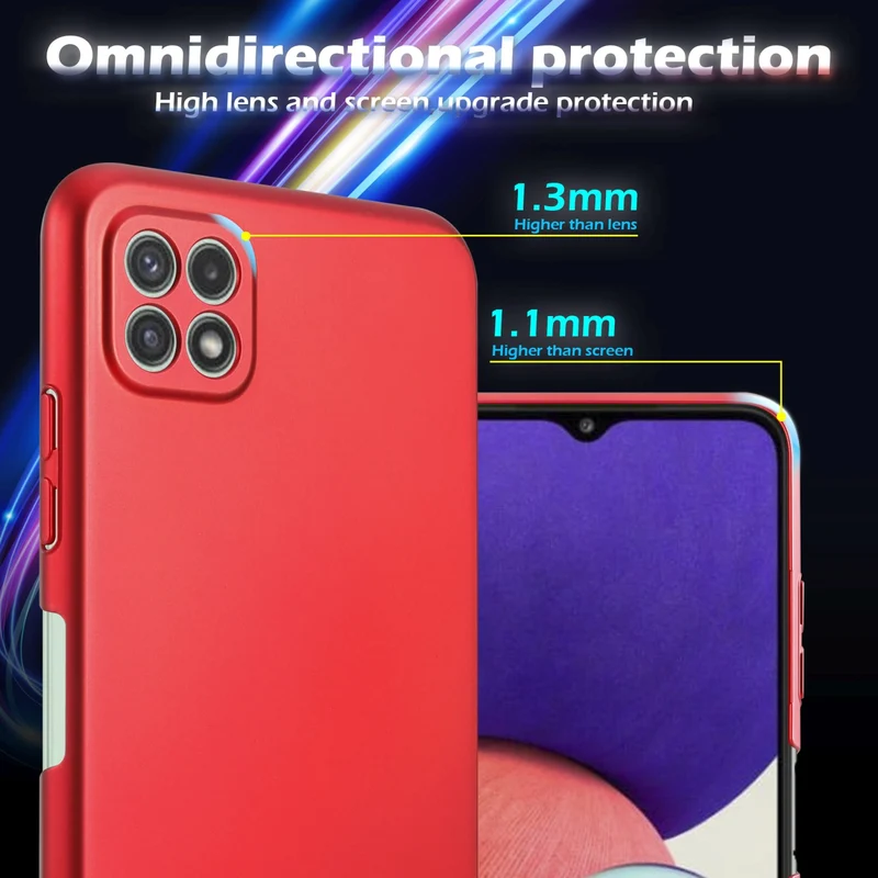 Cadorabo Hülle kompatibel mit Samsung Galaxy A22 5G Hard Case Schutzhülle in Metall Optik gegen Kratzer und Stöße