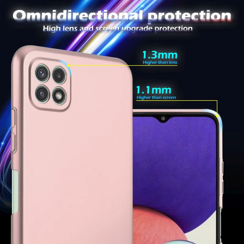 Cadorabo Hülle kompatibel mit Samsung Galaxy A22 5G Hard Case Schutzhülle in Metall Optik gegen Kratzer und Stöße