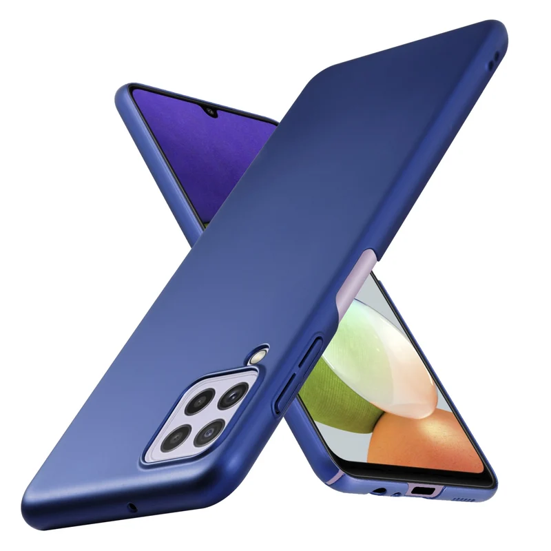 Cadorabo Hülle kompatibel mit Samsung Galaxy A22 4G / M22 / M32 4G Hard Case Schutzhülle in Metall Optik gegen Kratzer und Stöße