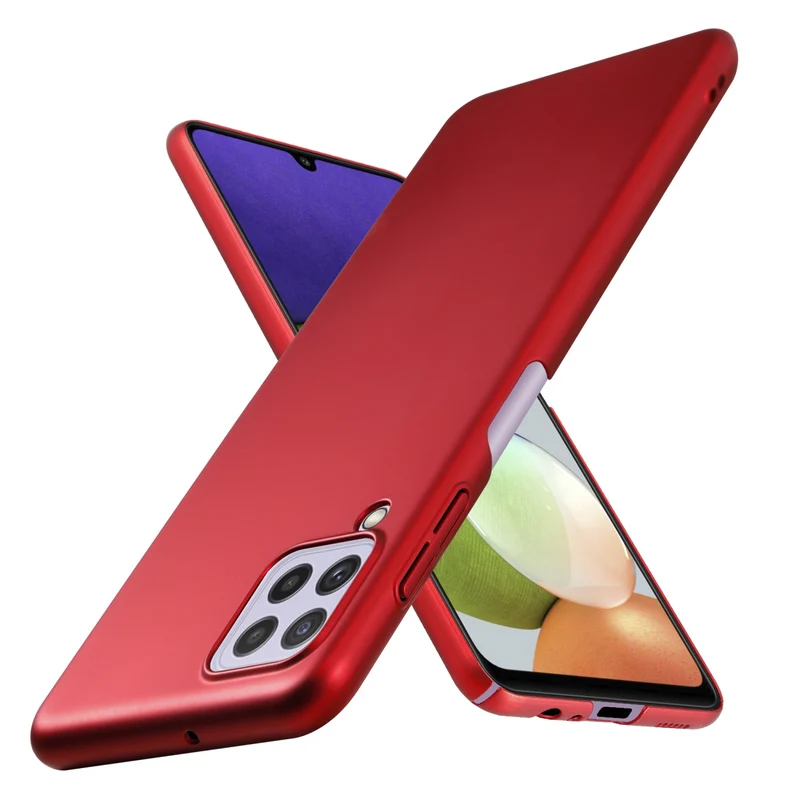 Cadorabo Hülle kompatibel mit Samsung Galaxy A22 4G / M22 / M32 4G Hard Case Schutzhülle in Metall Optik gegen Kratzer und Stöße