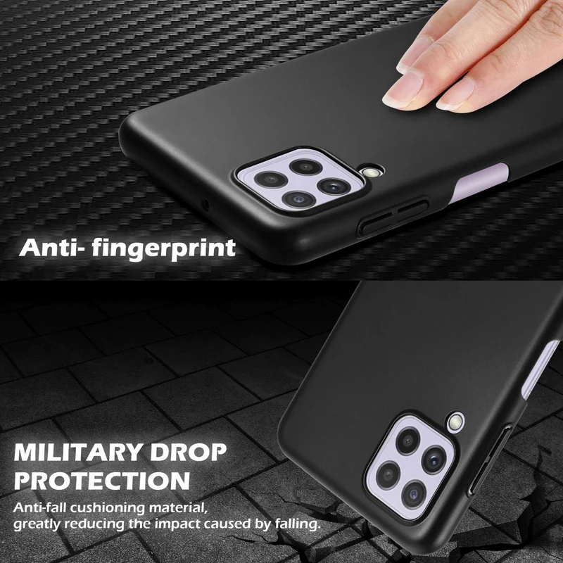 Cadorabo Hülle kompatibel mit Samsung Galaxy A22 4G / M22 / M32 4G Hard Case Schutzhülle in Metall Optik gegen Kratzer und Stöße