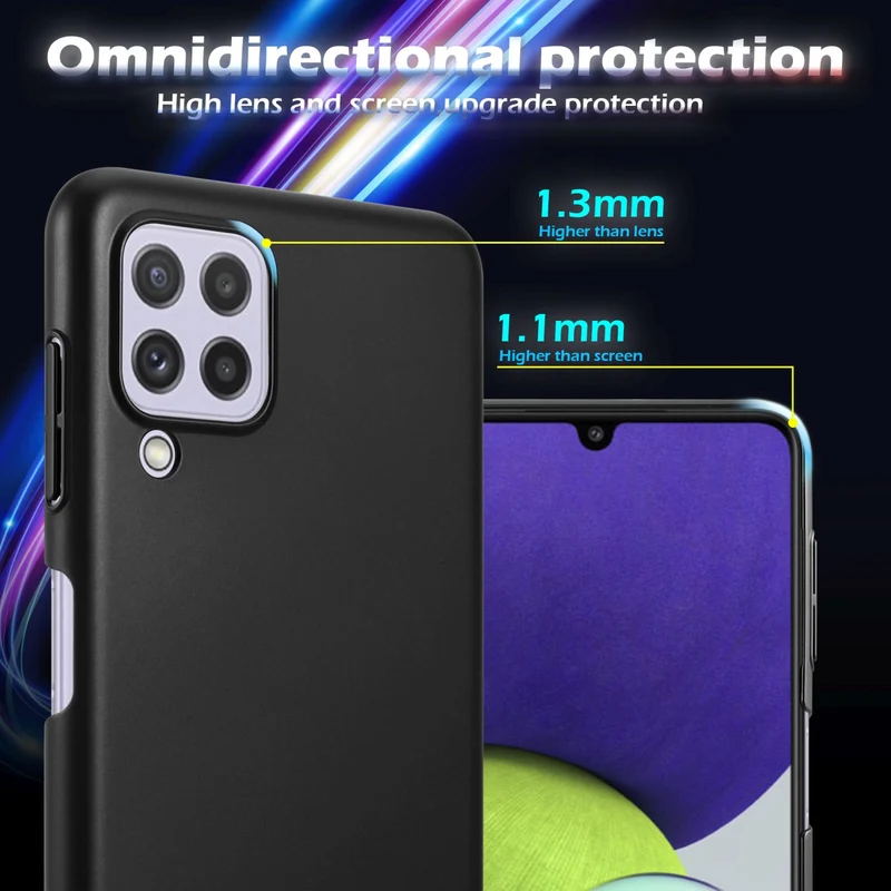 Cadorabo Hülle kompatibel mit Samsung Galaxy A22 4G / M22 / M32 4G Hard Case Schutzhülle in Metall Optik gegen Kratzer und Stöße