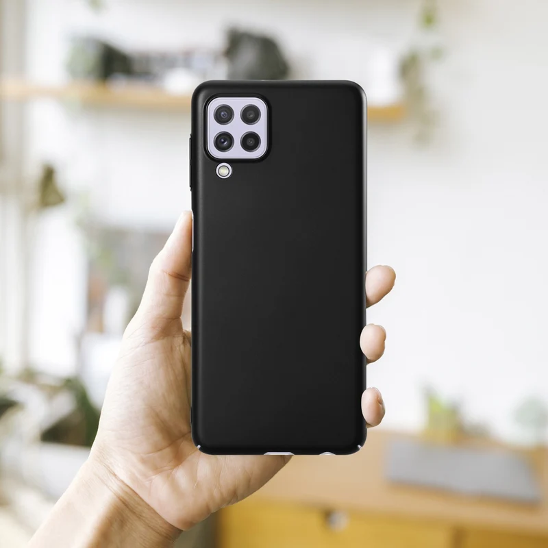 Cadorabo Hülle kompatibel mit Samsung Galaxy A22 4G / M22 / M32 4G Hard Case Schutzhülle in Metall Optik gegen Kratzer und Stöße