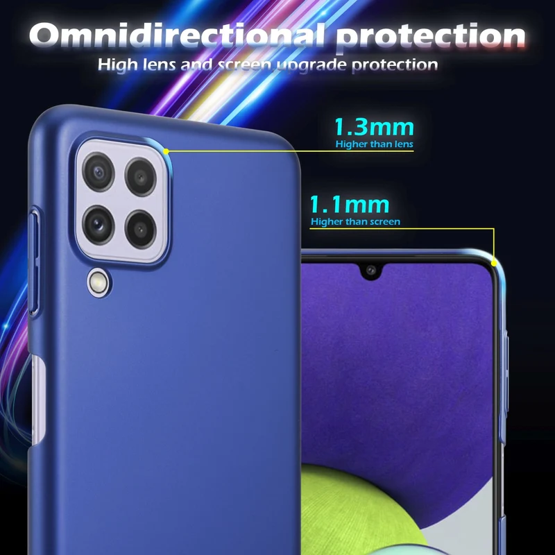 Cadorabo Hülle kompatibel mit Samsung Galaxy A22 4G / M22 / M32 4G Hard Case Schutzhülle in Metall Optik gegen Kratzer und Stöße