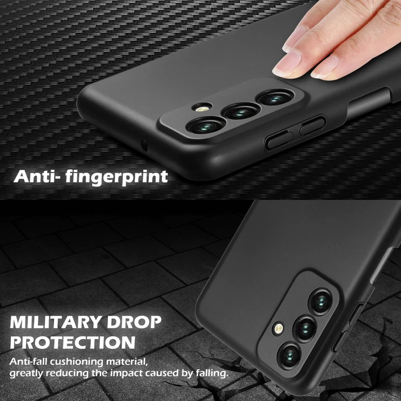 Cadorabo Hülle kompatibel mit Samsung Galaxy A13 5G Hard Case Schutzhülle in Metall Optik gegen Kratzer und Stöße