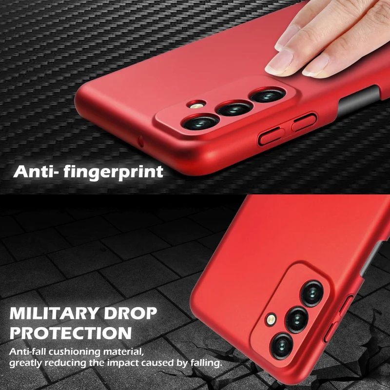 Cadorabo Hülle kompatibel mit Samsung Galaxy A13 5G Hard Case Schutzhülle in Metall Optik gegen Kratzer und Stöße