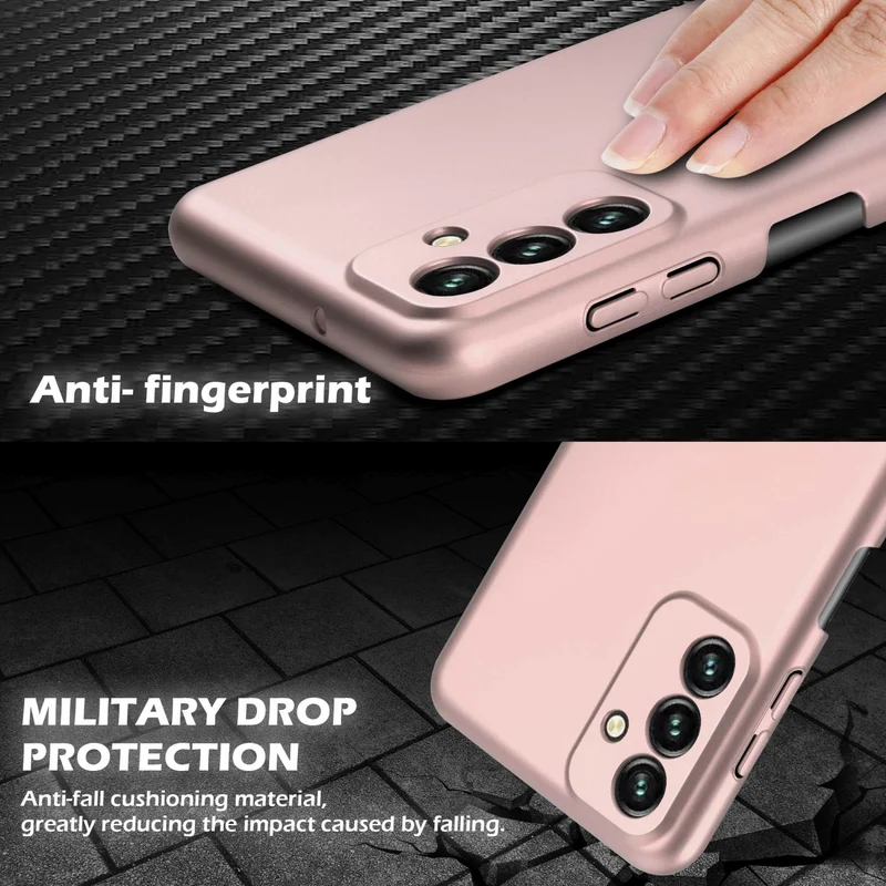 Cadorabo Hülle kompatibel mit Samsung Galaxy A13 5G Hard Case Schutzhülle in Metall Optik gegen Kratzer und Stöße