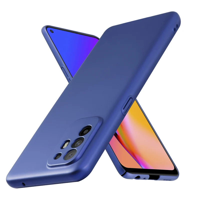 Cadorabo Hülle kompatibel mit Oppo A94 5G Hard Case Schutzhülle in Metall Optik gegen Kratzer und Stöße