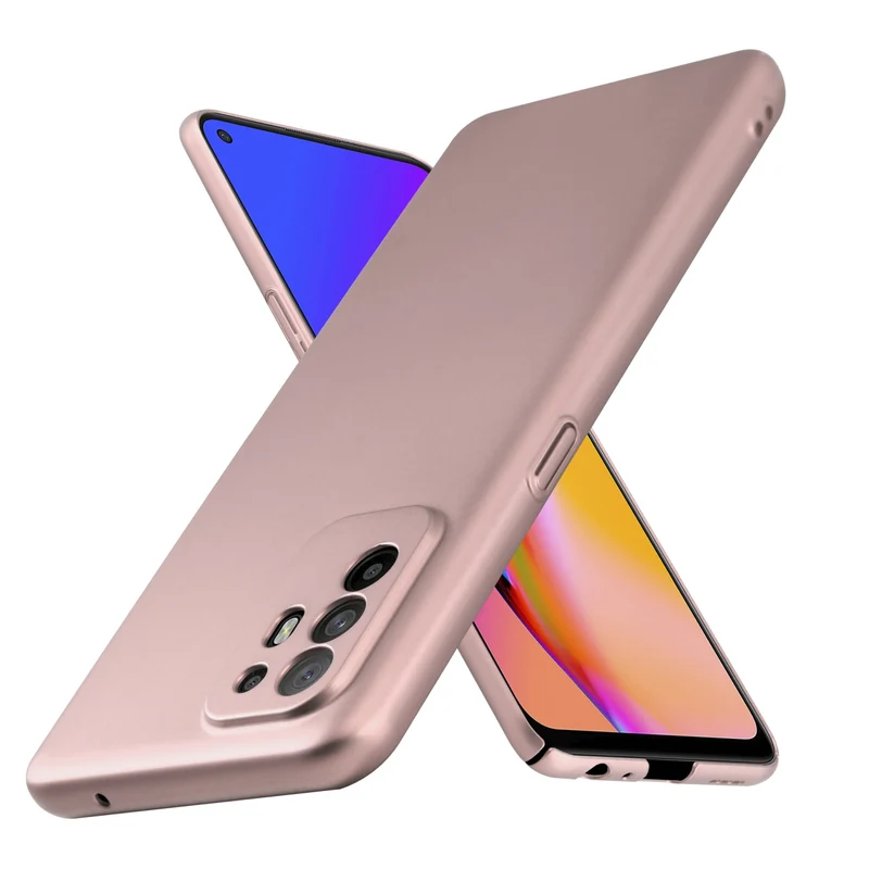 Cadorabo Hülle kompatibel mit Oppo A94 5G Hard Case Schutzhülle in Metall Optik gegen Kratzer und Stöße