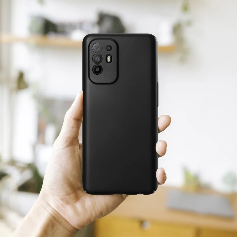 Cadorabo Hülle kompatibel mit Oppo A94 5G Hard Case Schutzhülle in Metall Optik gegen Kratzer und Stöße