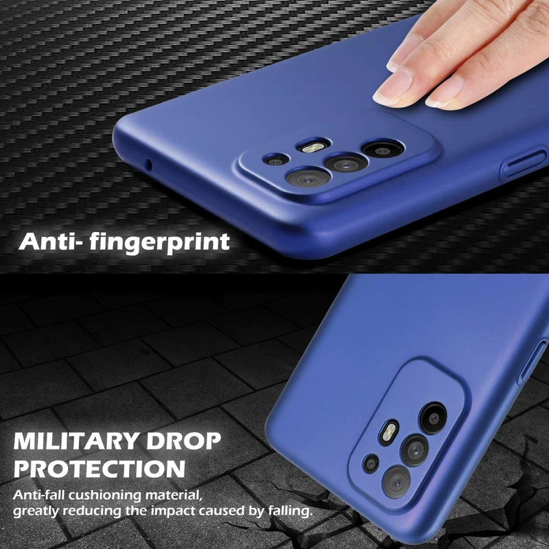 Cadorabo Hülle kompatibel mit Oppo A94 5G Hard Case Schutzhülle in Metall Optik gegen Kratzer und Stöße