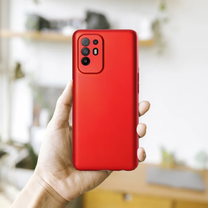 Cadorabo Hülle kompatibel mit Oppo A94 5G Hard Case Schutzhülle in Metall Optik gegen Kratzer und Stöße